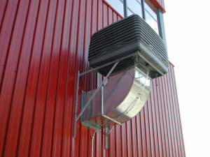 Vista de las salidas de ventilaci�n en una fachada